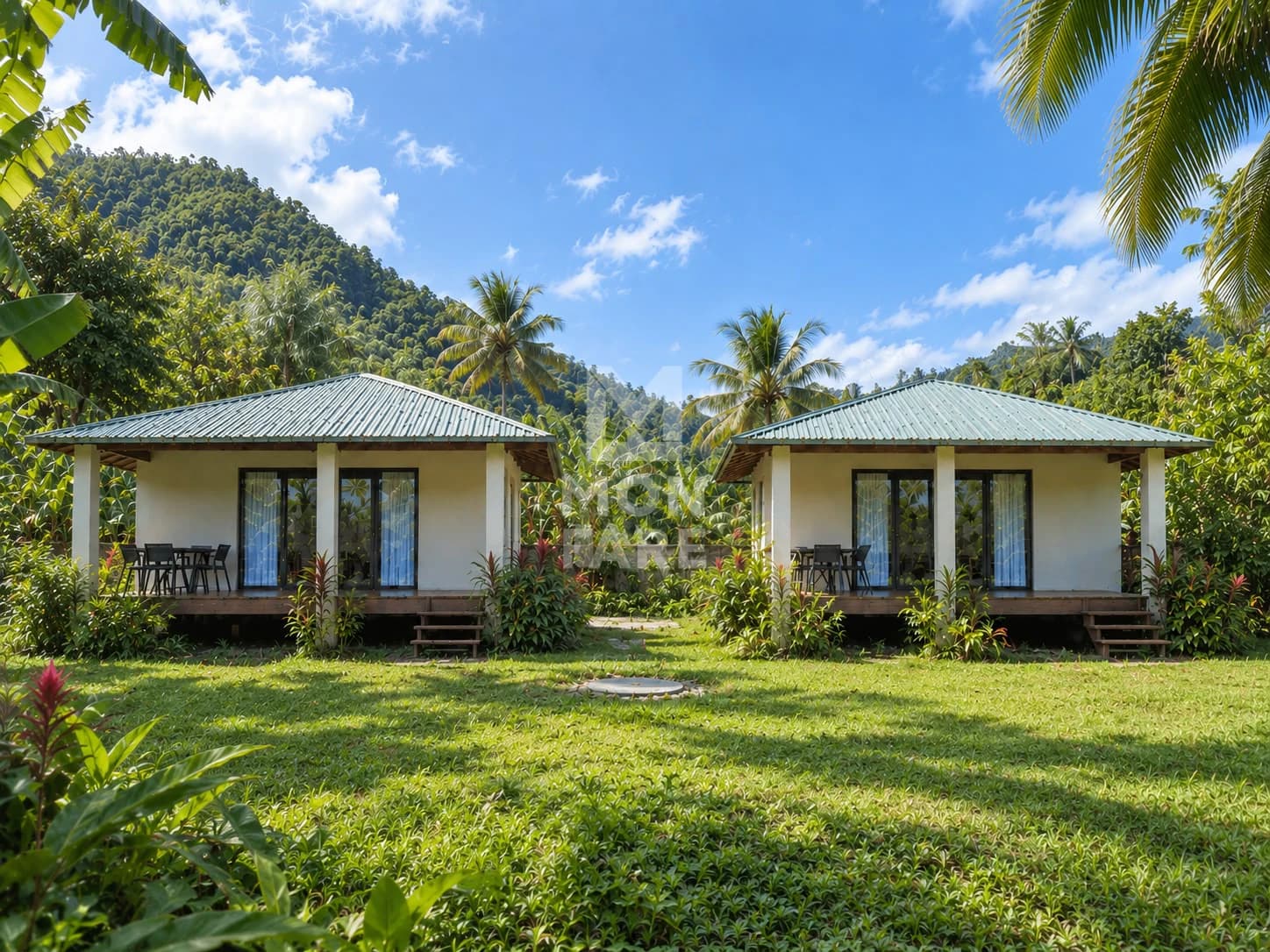 MOOREA - 2 MAISONS DE 55 M² SUR MAGNIFIQUE TERRAIN CLOS DE 1012 M² - Image 2